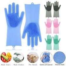 Silicone Dishwashing & Cleaning Pair Gloves