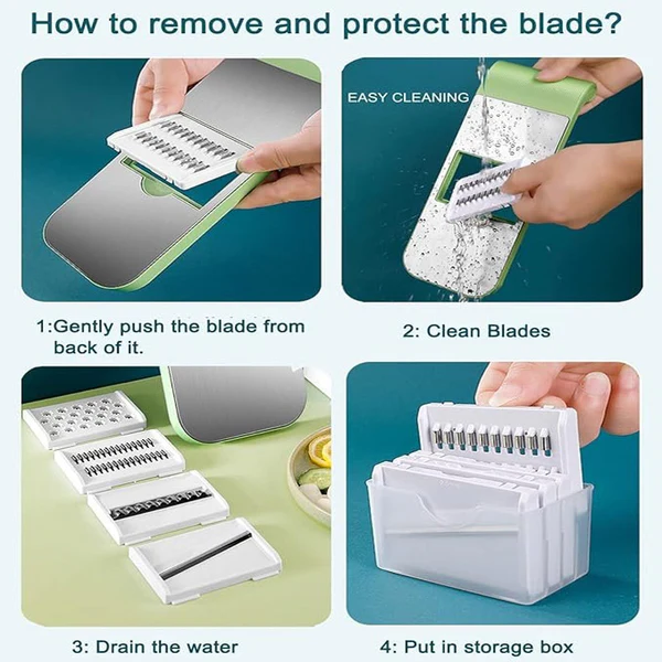 Stainless Steel Multifunctional Vegetable Cutter Grater - Image 5