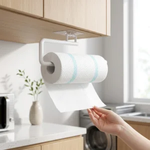 Roll Paper Holder Towel Rack, Kitchen Tissue Holder